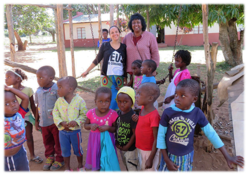 Renuka with some children